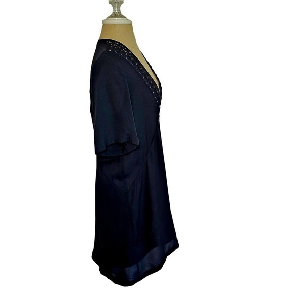 A.L.C. Silk Mini Black Dress Size 4 - Picture 4 of 7